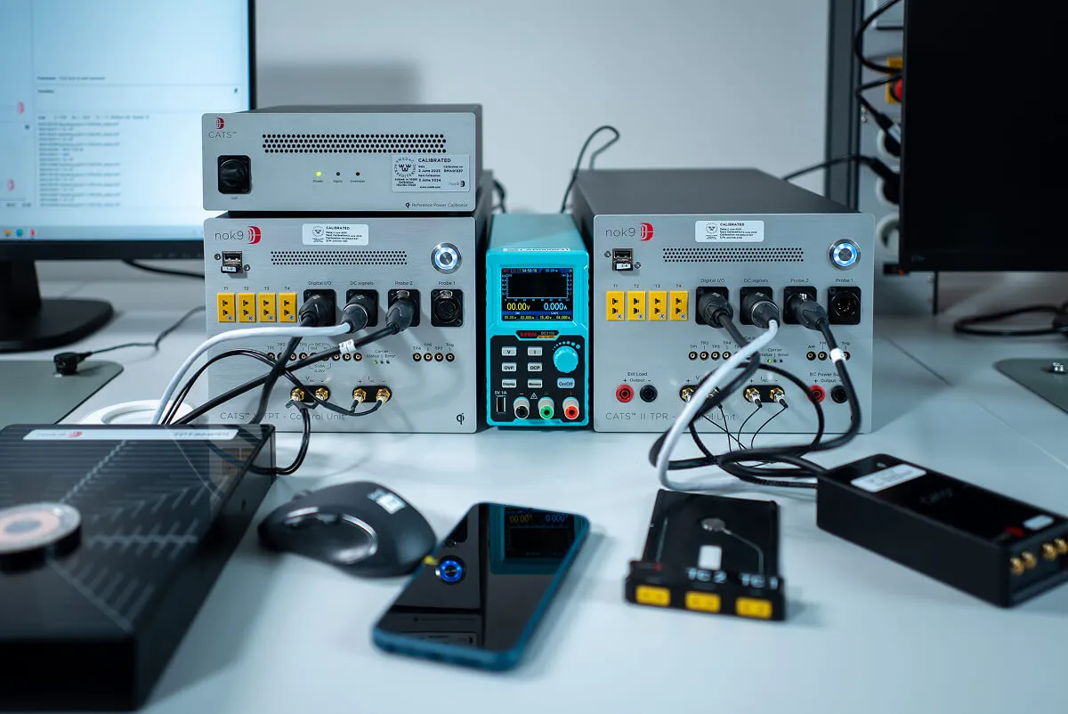 Qi wireless charging test system with nok9 CATS II