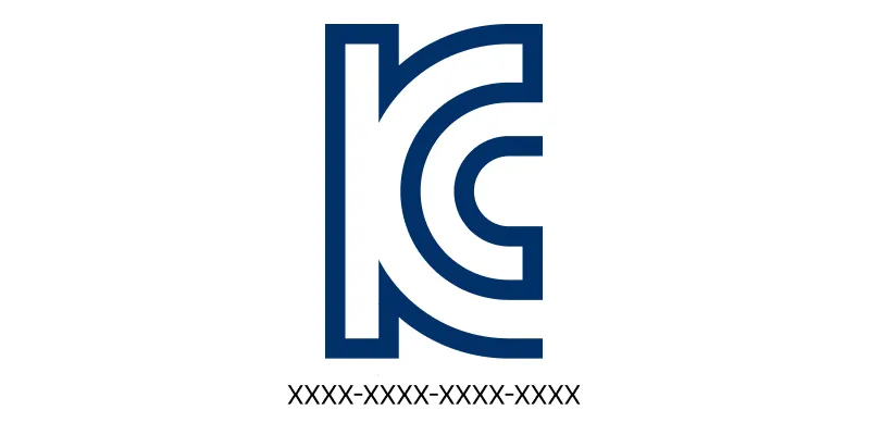 KC conformity mark with certification number for RRA-approved radio equipment in South Korea