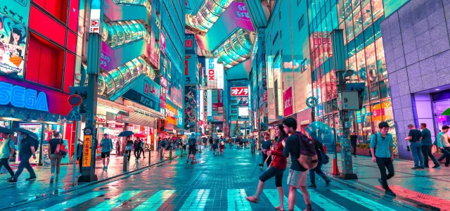 Shopping street in Tokyo