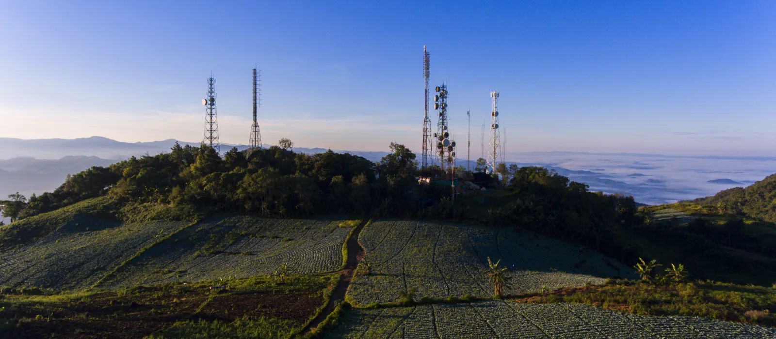 Base radio station on a hill, Thailand