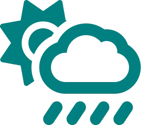 Cloud and sun icon