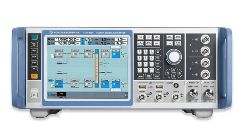 Rohde & Schwarz Vektorsignalgenerator, Vorderansicht
