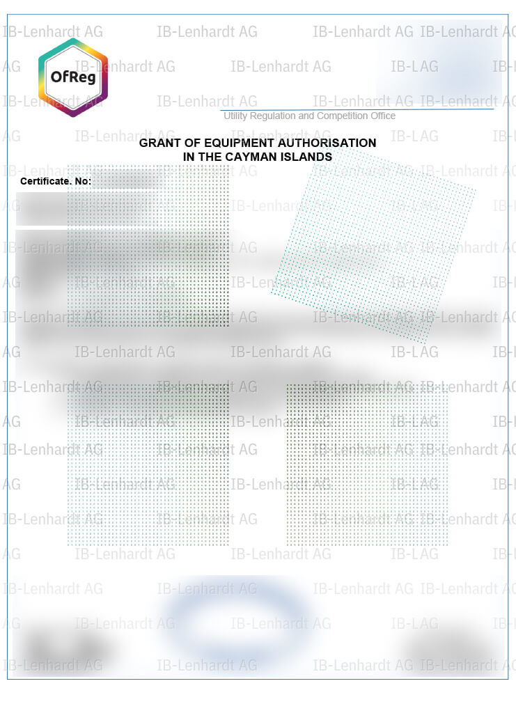 Certificate example Cayman Islands