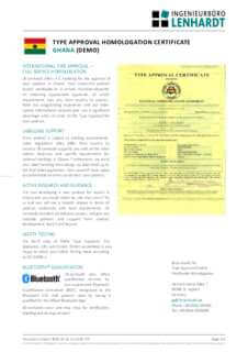 Example Radio Type Approval Certificate for Ghana