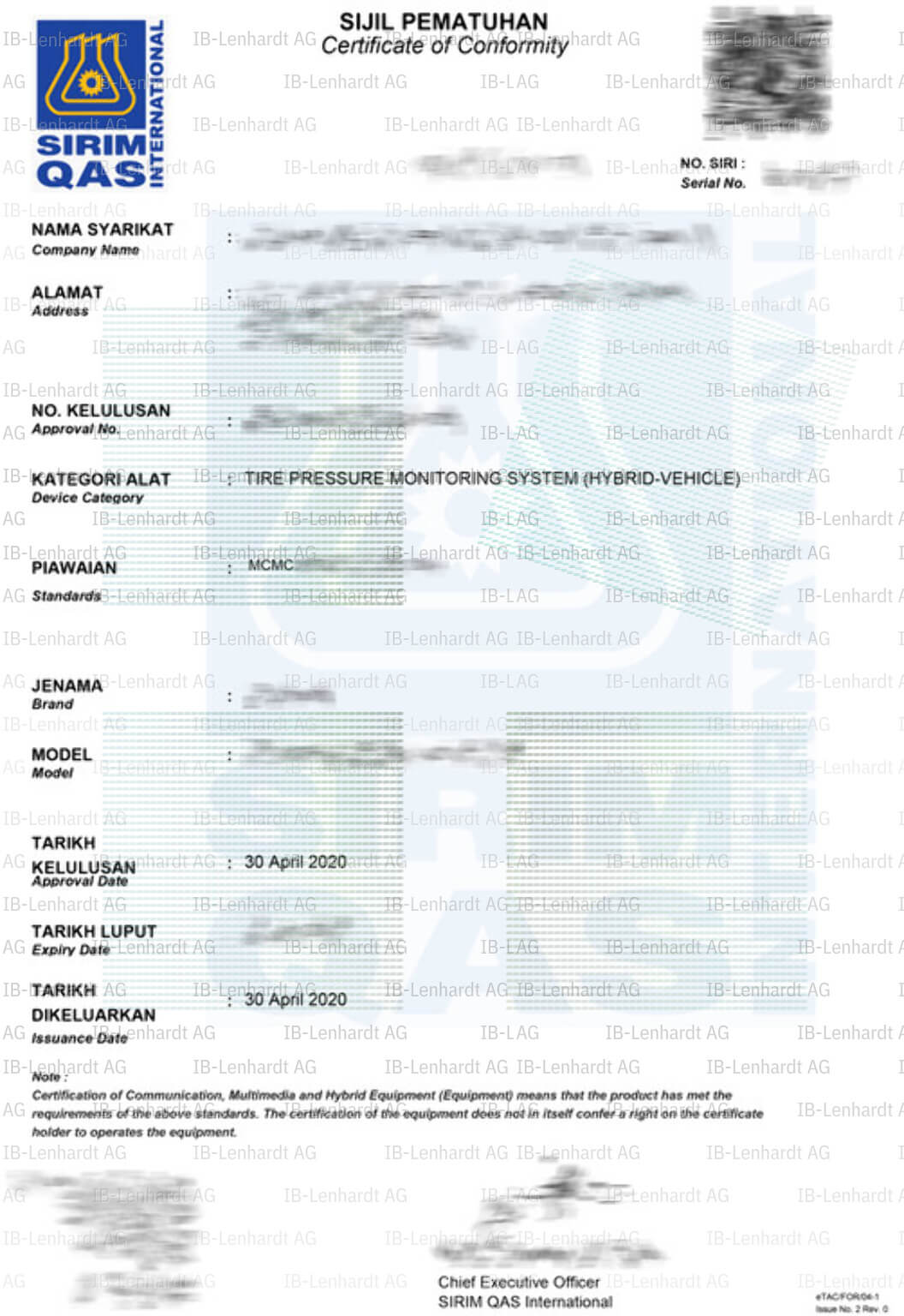 Certificate example Malaysia