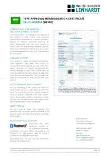 Example Radio Type Approval Certificate for Saudi Arabia