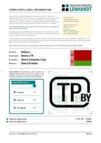 Belarus Type Approval Label
