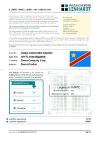 Congo Democratic Republic Type Approval Label