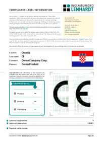 Example Radio Type Approval Label for Croatia