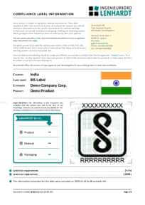 India Type Approval Label