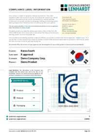Example Radio Type Approval Label for Korea South