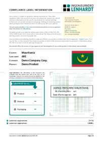 Mauritania Type Approval Label