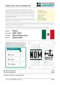 Example Radio Type Approval Label for Mexico