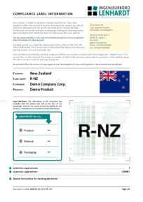 Example Radio Type Approval Label for New Zealand