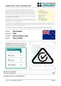 Example Radio Type Approval Label for New Zealand
