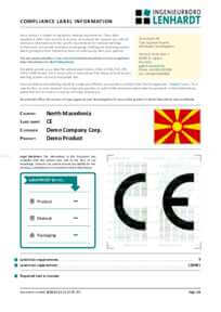 Example Radio Type Approval Label for North Macedonia