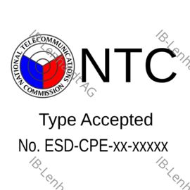 Aperçu de l'étiquette produit Philippines NTC Customer Premises Equipment (Type Accepted)