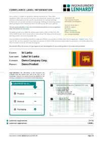 Example Radio Type Approval Label for Sri Lanka