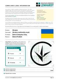 Example Radio Type Approval Label for Ukraine
