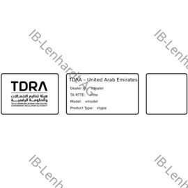 United Arab Emirates TDRA (from 2022) product label preview