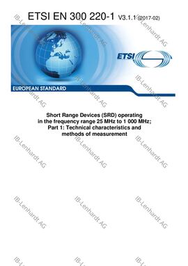 ETSI EN 300 220-1 V3.1.1