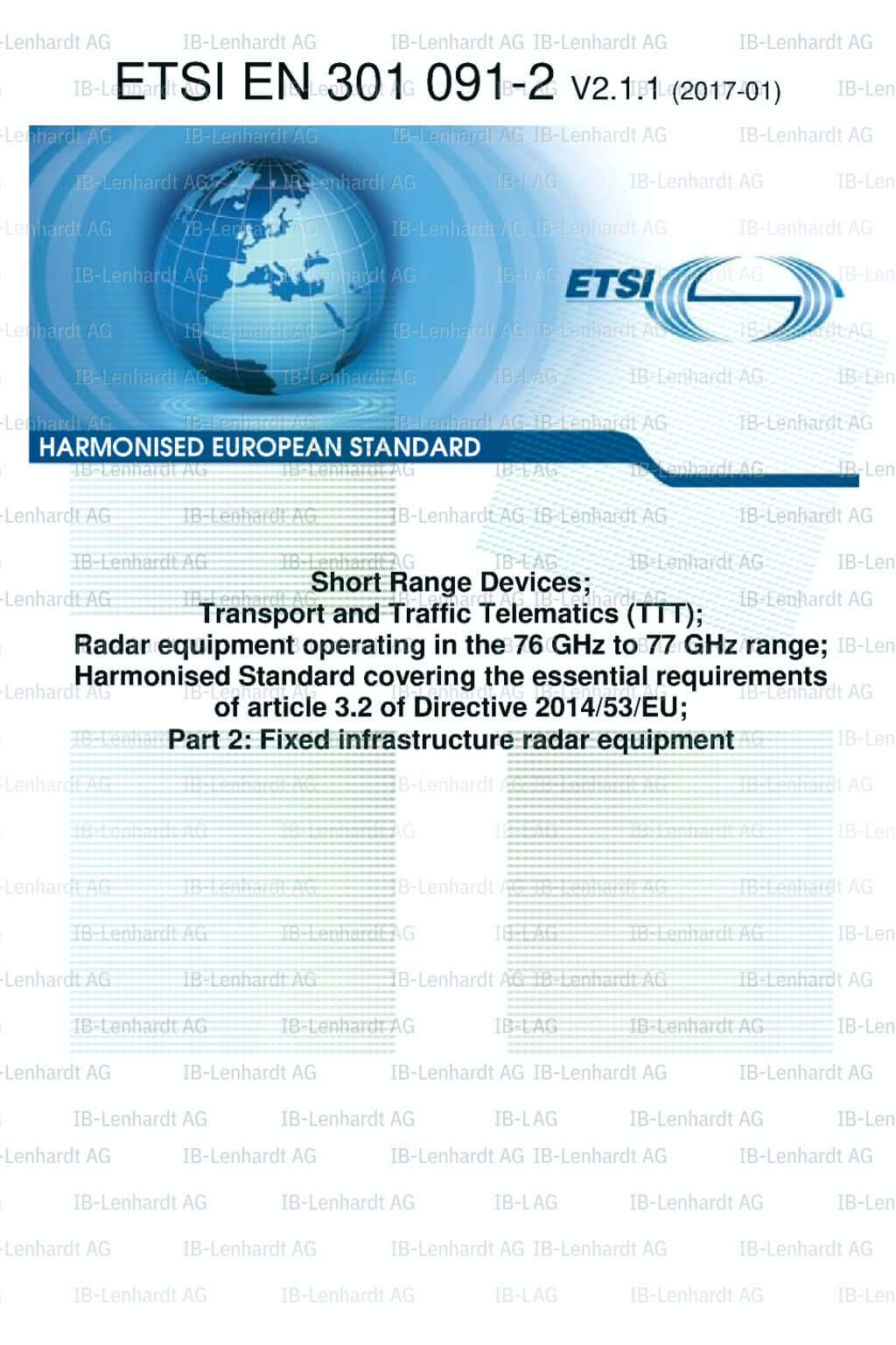 ETSI EN 301 091-2 V2.1.1