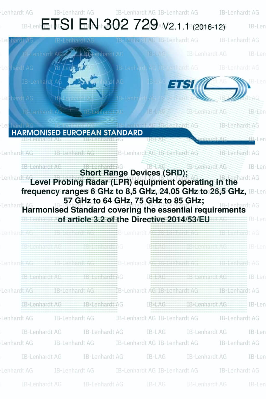 ETSI EN 302 729 V2.1.1