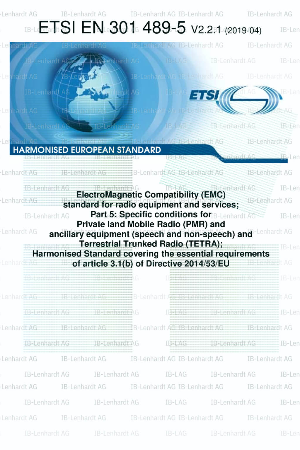 ETSI EN 301 489-05 V2.2.1 