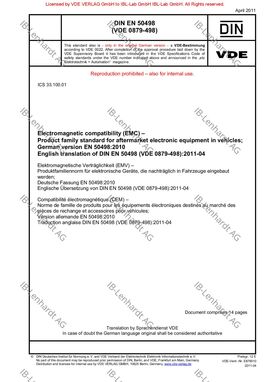 DIN EN 50498 (VDE 0879-498):2011-04