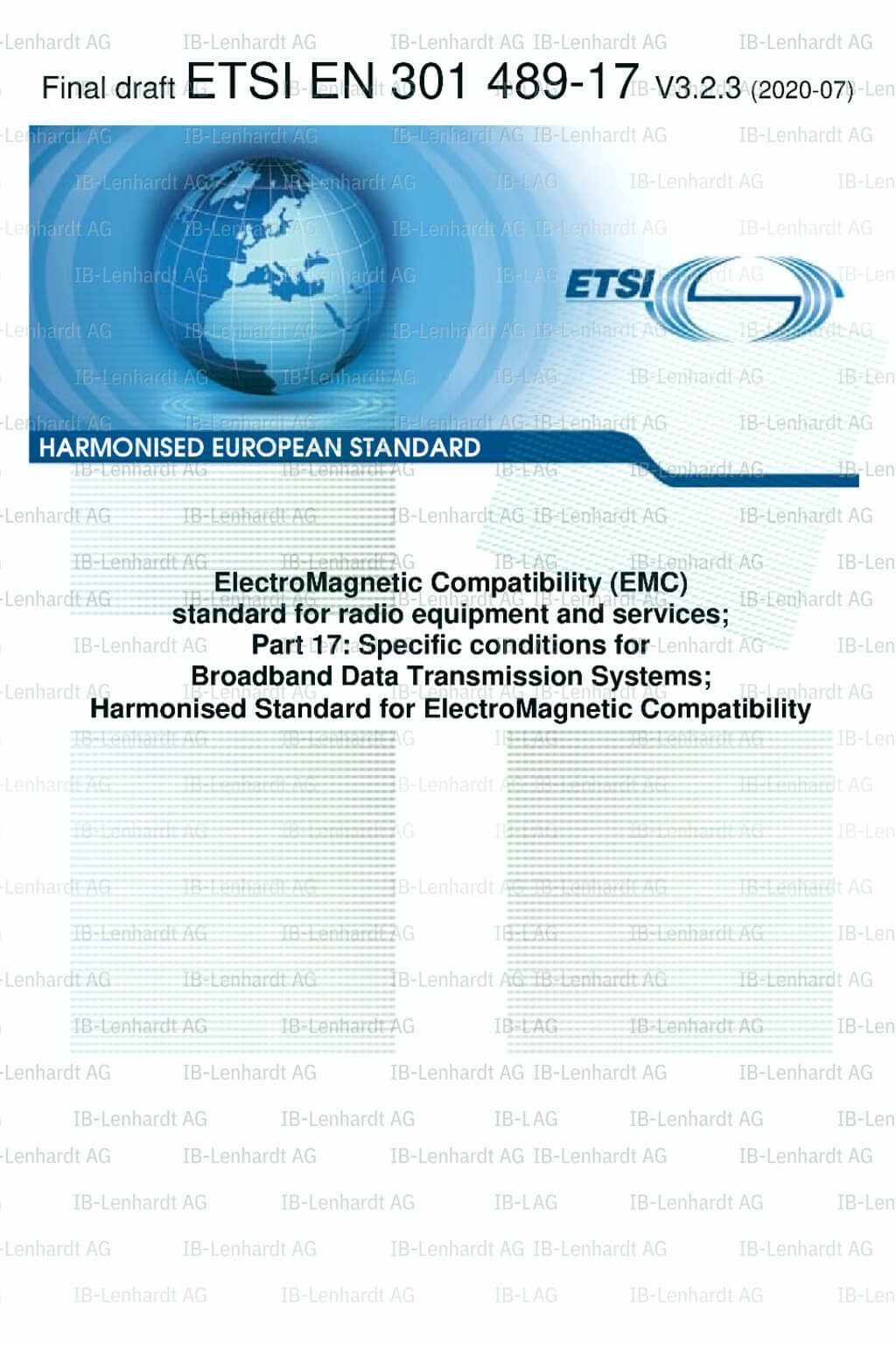 ETSI EN 301 489-17 V3.2.3 (Final Draft)