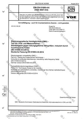 DIN EN 61000-4-6 (VDE 0847-4-6):2014-08
