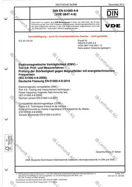 DIN EN 61000-4-8 (VDE 0847-4-8):2020-11