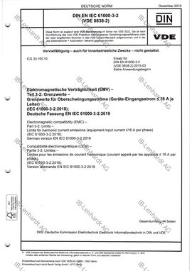DIN EN IEC 61000-3-2 (VDE 0838-2):2019-12