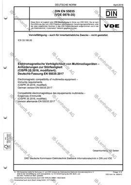 DIN EN 55035 (VDE 0878-35):2018-04