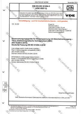 DIN EN IEC 61204-3 (VDE 0557-3):2018-11
