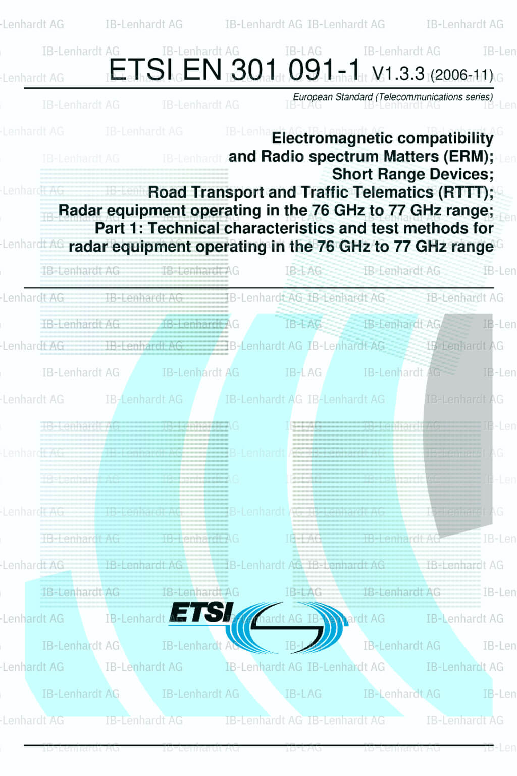ETSI EN 301 091-1 V1.3.3