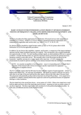 FCC KDB Publication 971168 D03 V01