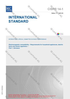 IEC CISPR 14-1 Edition 7.0:2020-09