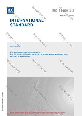 IEC 61000-3-2 Edition 5.0:2020-07 Amendment 1
