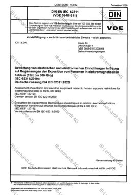 DIN EN IEC 62311:2020 (VDE 0848-311)