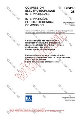 IEC CISPR 25 Edition 2:2002-08