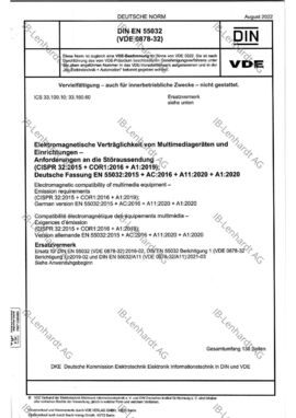 DIN EN 55032 (VDE 0878-32):2022-08
