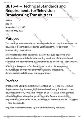 BETS-04{ed.1}-1996 revision 2023-05