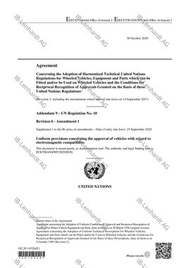 UN-ECE R-10.6 Rev6 Amendment 1 (2020-10)