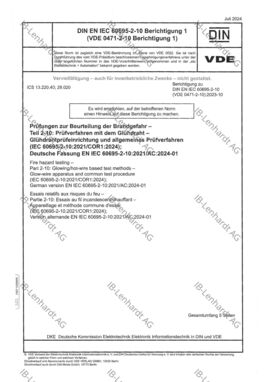 DIN EN IEC 60695-2-10 (VDE 0471-2-10)